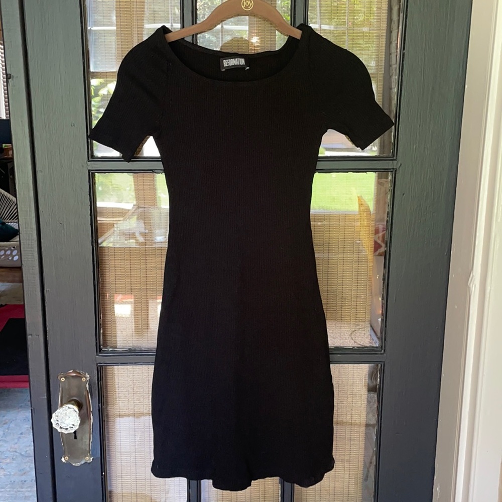Reformation Black Mini Dress